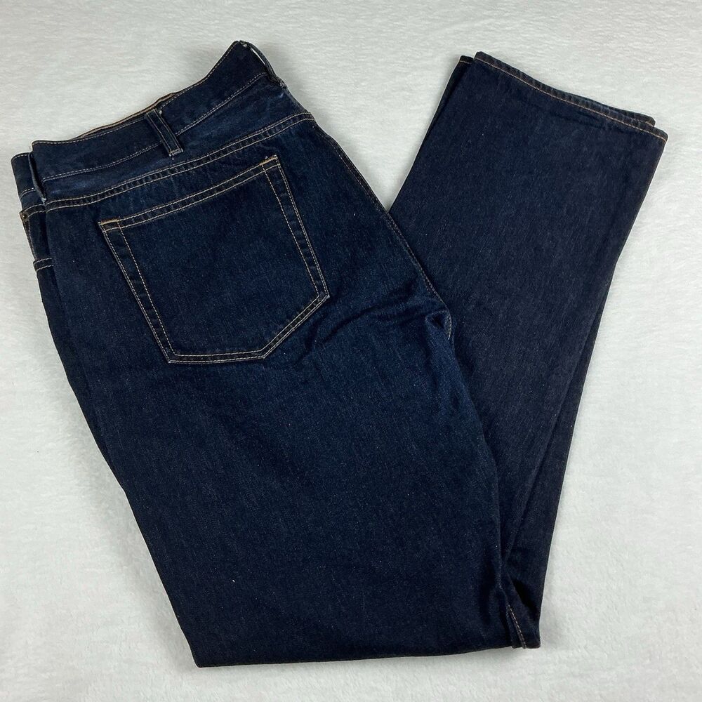 J.Crew Driggs Jeans Mens 38x32 Dark Wash Straight Fit Slim Denim Pants